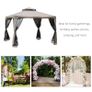 3 x 3m Metal Gazebo Garden Outdoor Marquee Party Tent Canopy Pavillion Patio Shelter with Mesh Sidewalls (FREE SHIPPING) Image 3