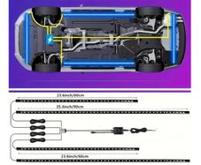 RGB LED Underglow Car Light Strips, Sound-Activated
