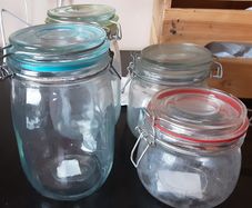 4 Glass Jars