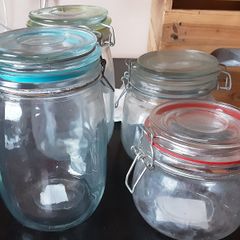 4 Glass Jars