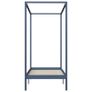 Canopy Bed Frame Grey Solid Pine Wood 90x200 cm Image 4