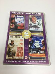 4 Adventure Films Includes Lost World, Call of the Wild, Treasure Island. Free Postage!