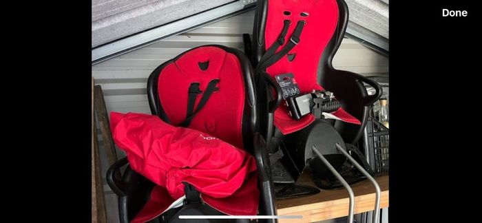 Two hamax bike seats