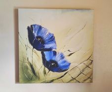 Wall Art Canvas - Poppy Flowers