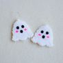 Handmade Beaded Cute Ghost Earrings Image 2