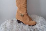 Tan suede wedge Boots