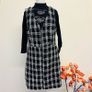 Penneys/ Primark Black/ White Tweed Pinafore Dress, Size UK 10, New without tags. Image 7