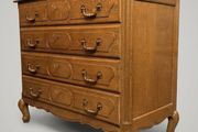 Early 20th Century French Solid Oak Chest of Drawers