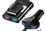 4 USB QC 3.0 Car Charger 3 QC Ports 1 2a