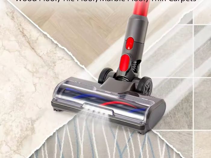 Drive Cleaner Brush Head For Dyson V7 V8 V10 V11 V15 Vacuum  with Turbo Bristle Roller and LED Lights for Hardwood and Carpet