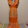 RIVER ISLAND Orange floral frill detail beach maxi dress,  NEW WITH TAGS Image 10