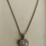 Vintage 925 Sterling Silver Heart Shaped Cut Center Stone Stunning Love Themed Pendant Necklace length 16" - 9,5g Image 2