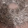 Large white and silver tinsel wreath Image 2