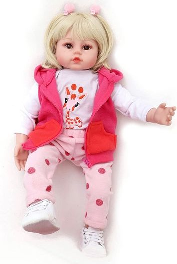 24 Inches 60cm Pretty Reborn Dolls Baby Girls Soft Silicone Vinyl Hanmade Reborn Baby Toddlers Newborn Baby Dolls Boy and Girl Toys Xmas Gifts Reborn Babies (FREE POSTAGE)