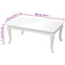 Coffee Table High Gloss White 100x50x42 cm Image 5