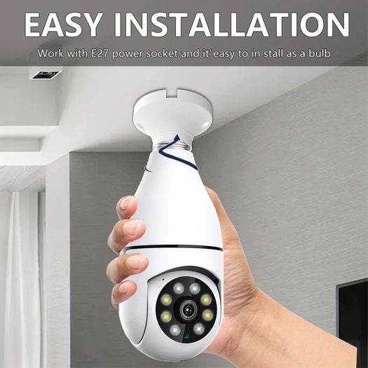 3mp Panoramic Wifi Ip Camera E27 Light Bulb Calving Hd Wireless Security Camera