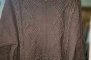 Vintage Golden Spiderweb Irish Handknit Bobble Jumper, AV