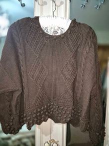 Vintage Golden Spiderweb Irish Handknit Bobble Jumper, AV
