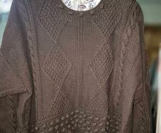 Vintage Golden Spiderweb Irish Handknit Bobble Jumper, AV