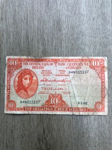 Ten Schilling Lady Lavery Note Irish 1962