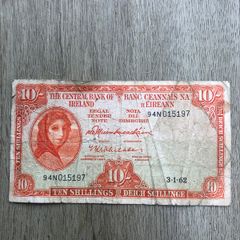 Ten Schilling Lady Lavery Note Irish 1962