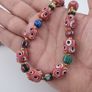 Antique Venetian Style Thousand Eyes & Chevron Glass Beads Necklace Image 8