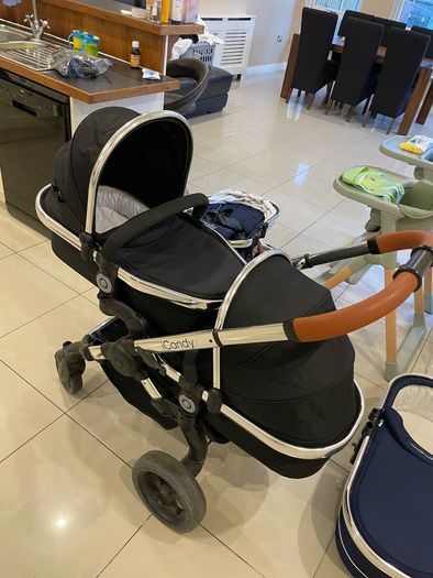 Icandy Twin buggy and baby set