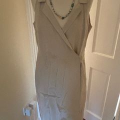 Max Mara Silk Nude Wrap Dress - Size 14