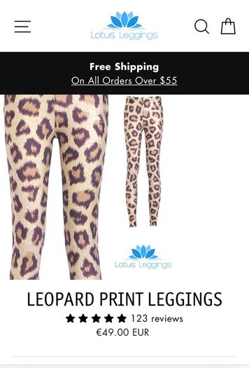 Lotus leggings womens new leopard print size 10 medium