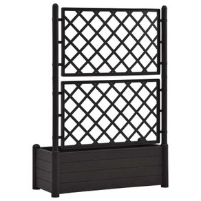 Garden Planter with Trellis 100x43x142 cm PP Anthraciteplant