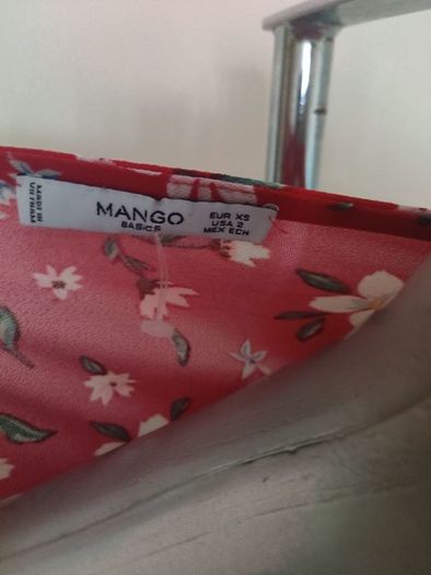 Mango red floral V-neck mini dress size XS/S Perfect condition Postage included
