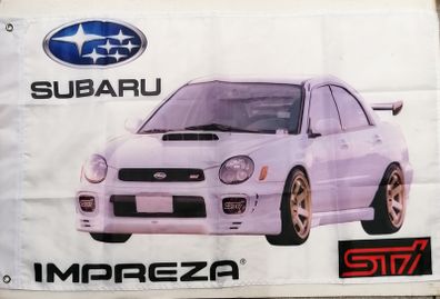 Subaru Impreza Flag (White).