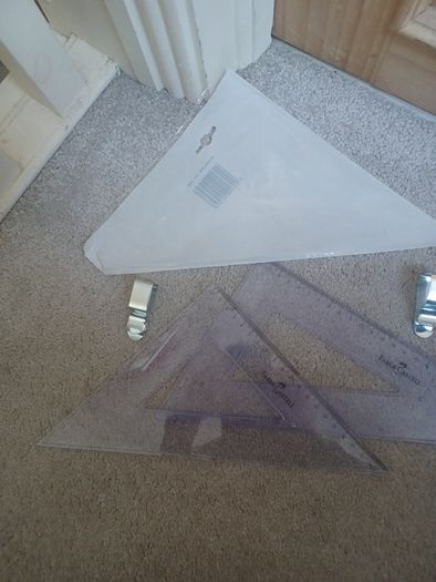45 & 60 degree set squares drawing set