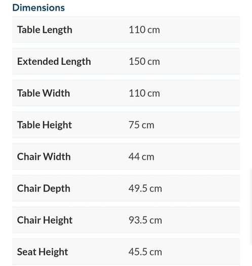 Extendable Dining set
