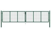Mesh Garden Gate Steel 400x125 cm Green
