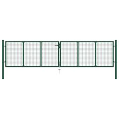 Mesh Garden Gate Steel 400x100 cm Green