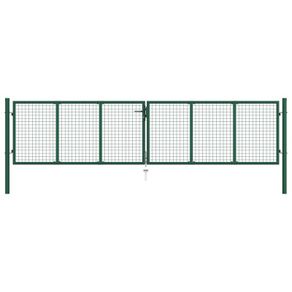 Mesh Garden Gate Steel 400x100 cm Green