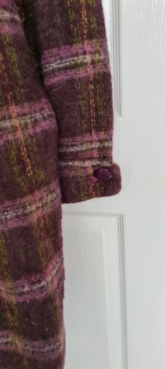 Purple and Green Wool Mix Coat from Autograph M&S size 12