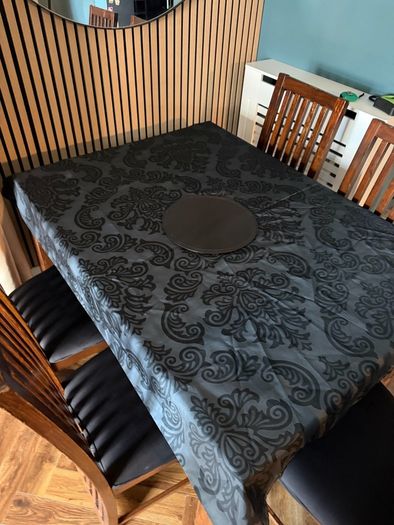 Extendable Dark Wood Dining Table and Chairs Upcycling / DIY Project