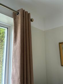 Brown long Curtains