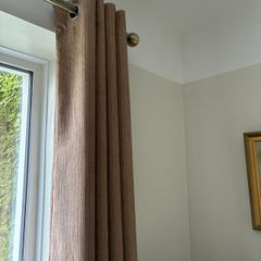 Brown long Curtains