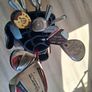 golf clubs, trolley and bag Image 3