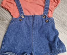 Baby girl dungarees shorts 12-18m