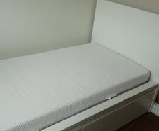 single bed -Ikea MALM single bed with mattress.