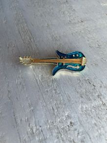 Enamel Guitar Brooch