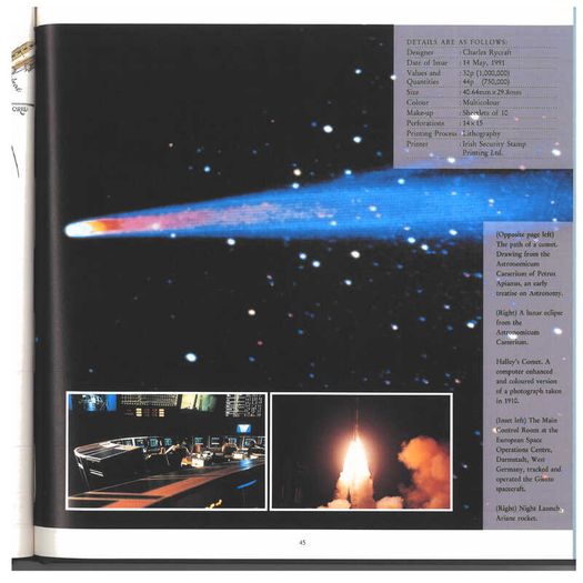 1989/90 Ireland The Irish Stamp Year Book with 48 images of contents
