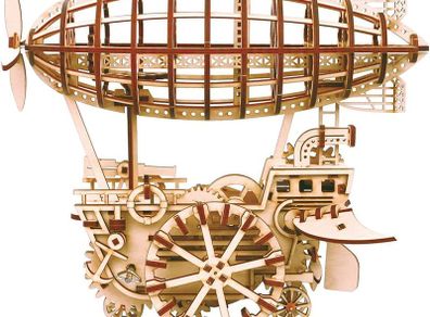 3D Laser Cut Puzzles With Gear - Mechanical Model Construction Kits - Air Vehicle Model Building Moving Kit - Engineering Toys - Christmas Birthday Gifts For Teens and Adults