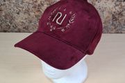 River Island velvet baseball cap hat womens girls burgundy gold