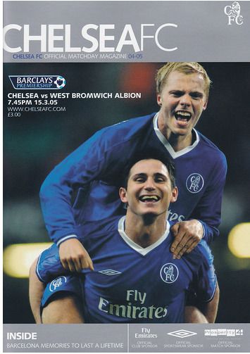 2005 Chelsea v West Bromwich Albion - Barclays Premier League Programme