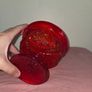 Early American Pattern Glass Ruby Red Footed Bowl Image 6